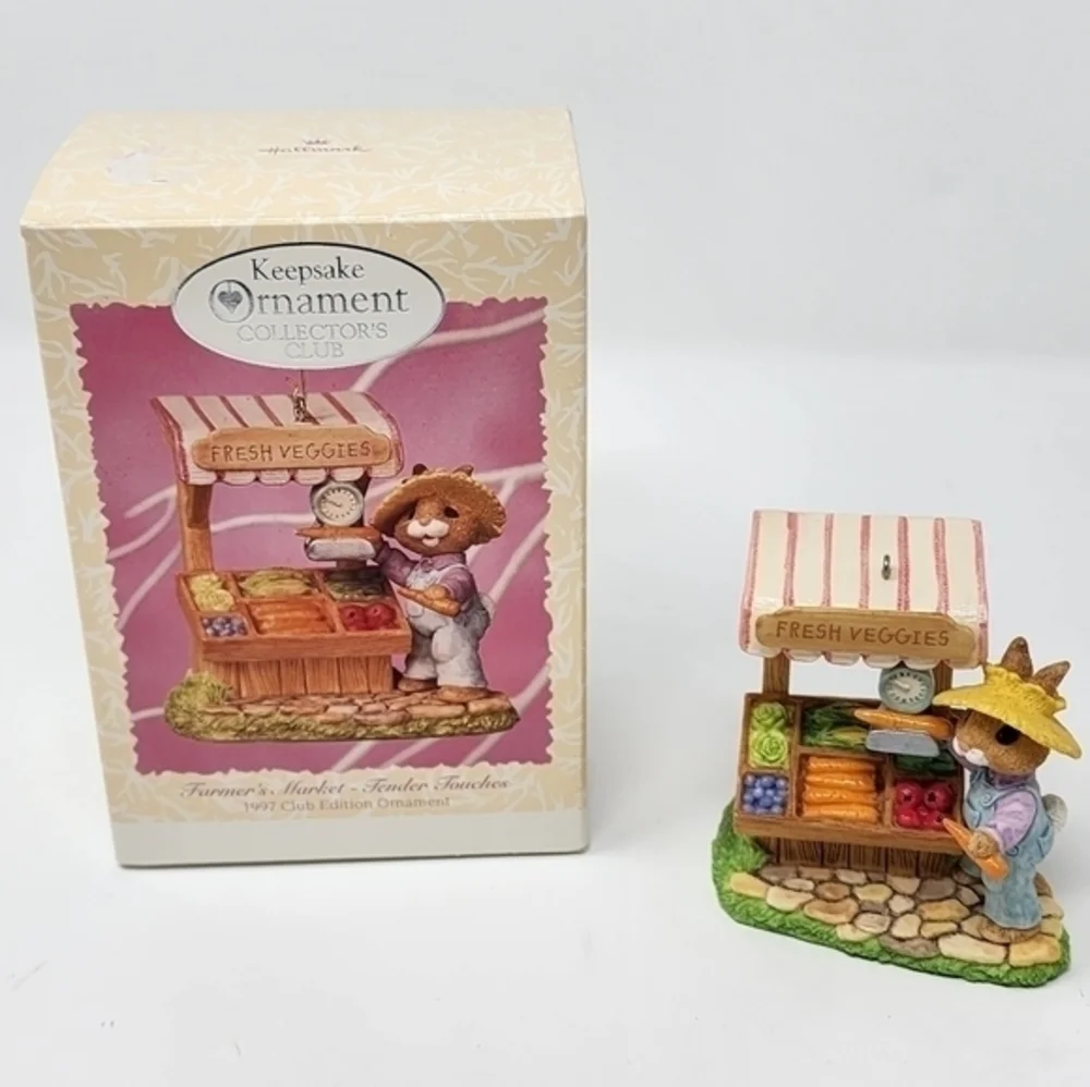 Hallmark‎ 1997 Collector's Edition Farmer's Market Tender Touches Bunny Ornament